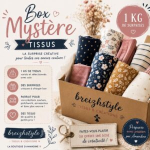 box mystÈre tissus 1 kg – motifs variÉs