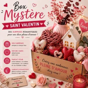 lot décoration vitrine de saint valentin
