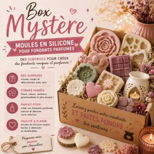 lot de moules silicone – spécial fondants parfumés, bougies & créations artisanales
